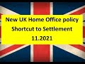 New - UK Home Office Policy - Shortcut to Settlement visa 11.2021