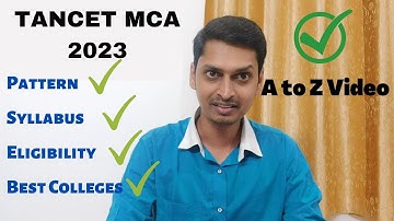 TANCET MCA| TANCET MCA preparation strategies| TANCET MCA 2023|TANCET MCA Syllabus