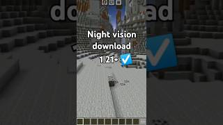 Night Vision Texture Pack For Minecraft 1.21.62+ 🔥 #shorts #minecraft #nightvision