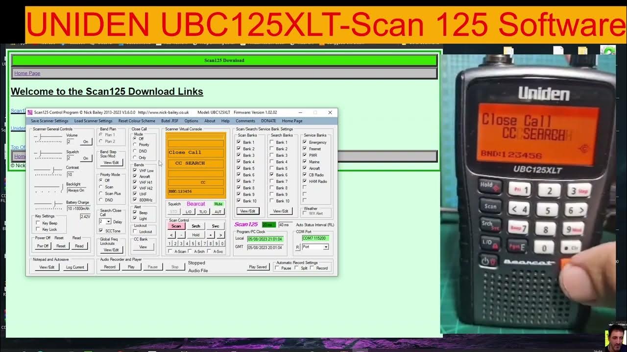 Uniden UBCD-3600-XLT Ricevitore scanner analogico e digitale + software  gratuito