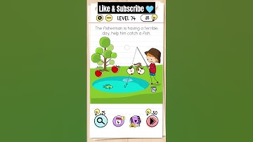 The Fisherman 👦🎣 Is Having A  Terrible 👎 Day. Help Him Catch A Fish 🐟 ? Brain Test Level :- 74