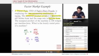 "Labor Supply & Cost Minimization" | AP Microeconomics with Educator.com