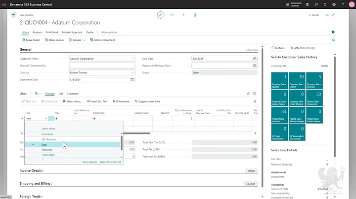 Guide To Creating Sales Quotes in Dynamics 365 Business Central