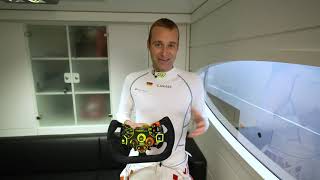 The steering wheel of the Audi R8 LMS