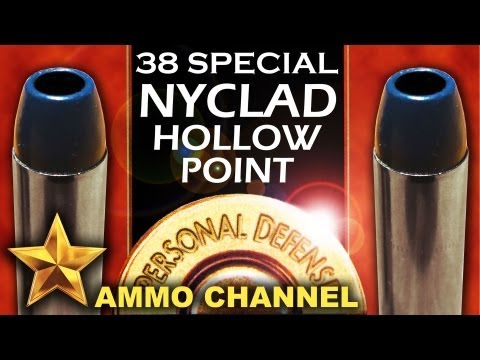 ammotest:-38-special-nyclad-hollow-point-self-defense-vs.-lead-cast-bullet-in-ruger-sp101