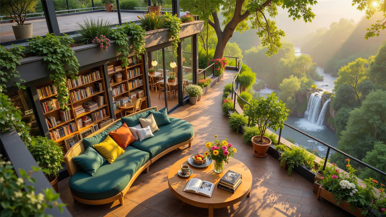 Quiet Forest Book & Coffee Retreat 🌿 Gentle Jazz Music & Natural Ambience for Reading & Focus