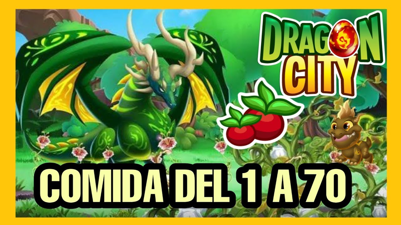 CUANTA COMIDA NECESITAMOS PARA UN DRAGON DEL NIVEL 1 AL 70 en dragon