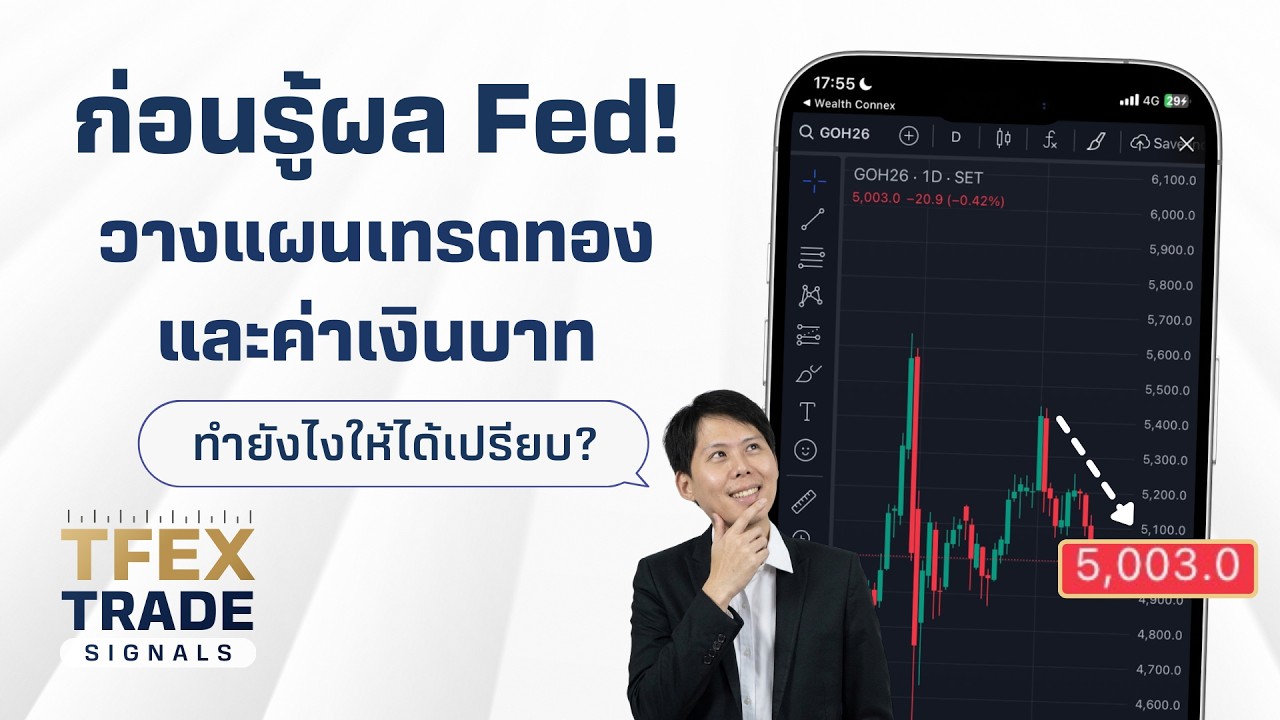 TFEX Trade Signals | ก่อนรู้ผล Fed! วางแผนเทรดทองคำ–เงินบาทยังไงให้ได้เปรียบ