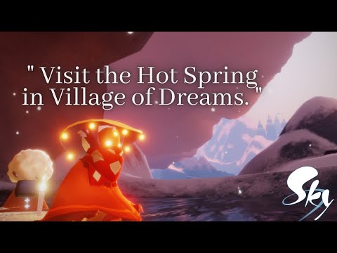visit the hot spring in village of dreams