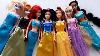 Disney Princess Doll Makeover ~ DIY Miniature Ideas for Barbie - Wig, Dress, Faceup, and More! DIY