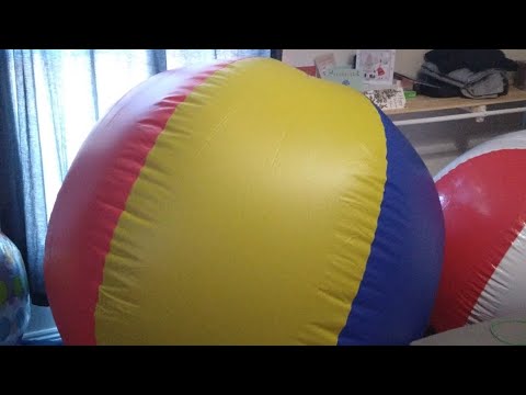 deflating my new biggest beach ball and everything In my collection