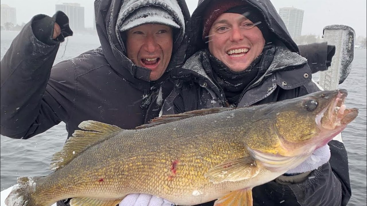 Lake Simcoe 8lb Smallmouth Caught by client in -11