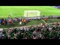Italy 0 Republic of Ireland 1 - Euro 2016 - 22/6/16 - Fans singing Fields of Athenry before the game