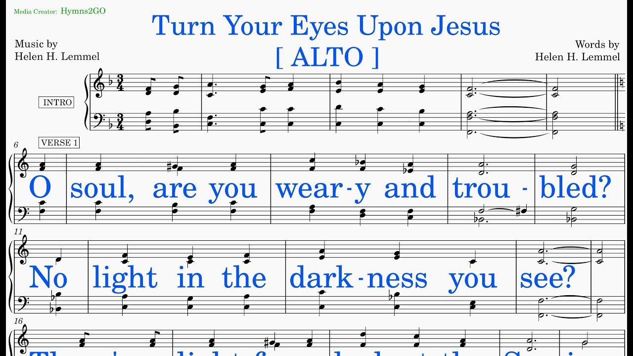 Turn Your Eyes Upon Jesus (Lemmel - Lemmel) [v1] Alto