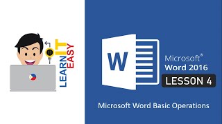 Microsoft Word 2016 Lesson 4 - Microsoft Word Basic Operations