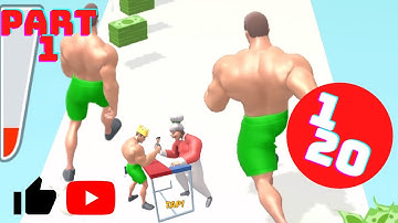 Muscle Rush - Gameplay Walkthrough All Levels Part 1 | Levels 1-20 (Android,iOS)