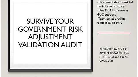 Important ICD-10 & Documentation Updates – Increased Scrutiny Ahead: Be prepared for a RADV audit