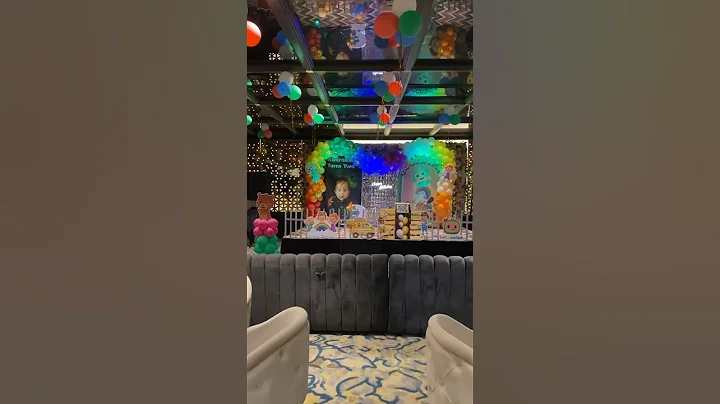 Coco Melon Theme Decoration With Multicolour Balloons | Birthday Decoration | #youtubeshorts