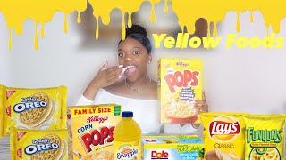 I ONLY ATE YELLOW FOOD FOR 24 HOURS CHALLENGE!! 💛