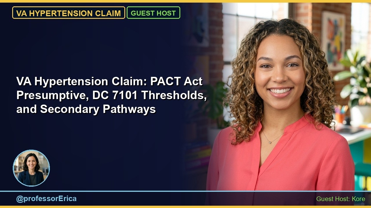 VA Disability: Hypertension — PACT Act Presumptive and Secondary Pathways