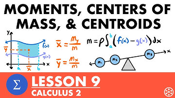 Moments, Centers of Mass, & Centroids | Calculus 2 Lesson 9 - JK Math