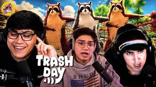 NOS CONVERTIMOS EN MAPACHES 😂 ALDO GEO JUEGA TRASH DAY CON EL MCTRIO