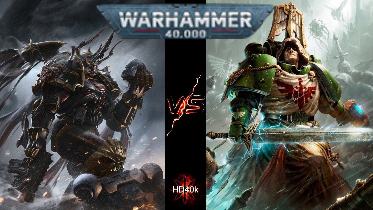 Black Legion Chaos Space Marines Vs Dark Angels Warhammer 40k 2000 ...
