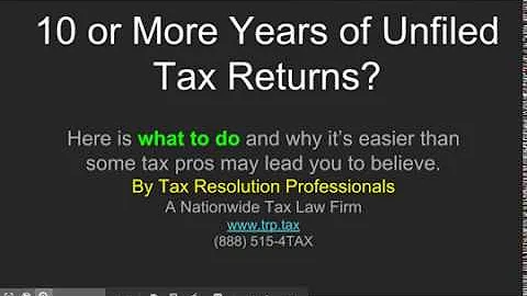 10 Years of Unfiled Taxes: What To Do After A Decade