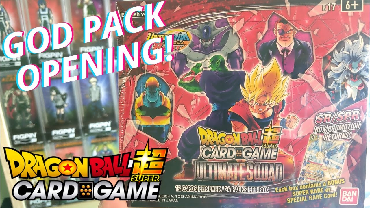 dragon ball super card game god pack GOD PACK! Ultimate Squad Booster Box Opening