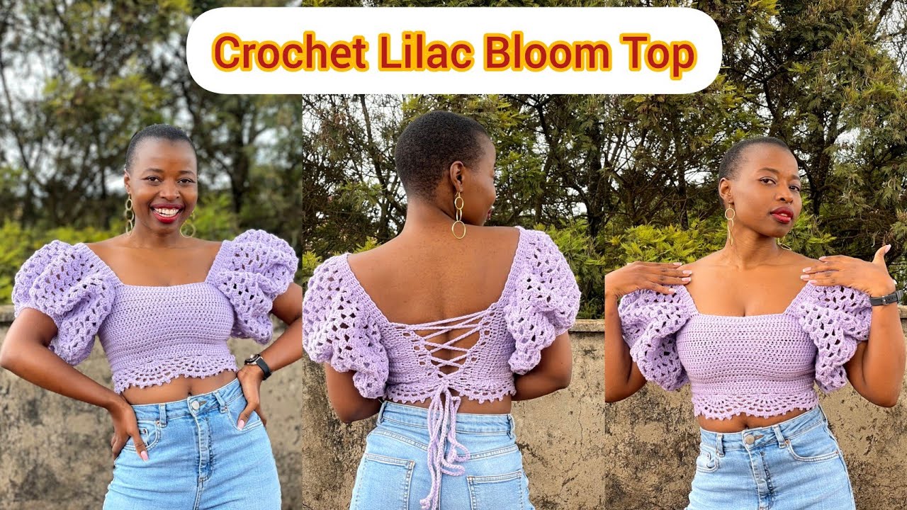 Lavender Crochet Tube Top & Accessories Set by Bulk Lot of 5 Medium Lavender Lined Crochet Girls Tutu Top  main image 2
