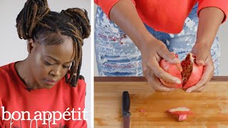 50 People Try To Deseed A Pomegranate Basic Skills Challenge Bon Appé