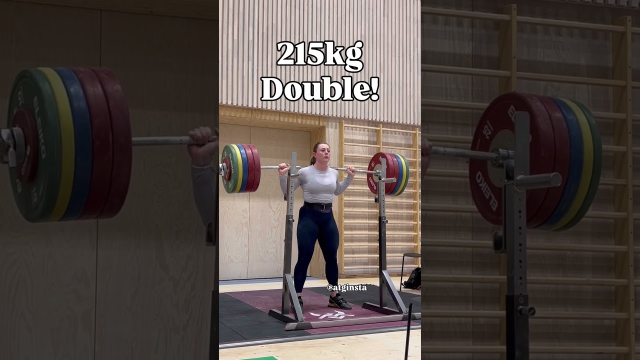 Olivia Reeves (73kg-ish 🇺🇸) 215kg / 474lbs squat Double 2025 World Weightlifting Championships