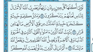 سورة إبراهيم || المصحف المكتوب للشيخ طلحة بركات ||