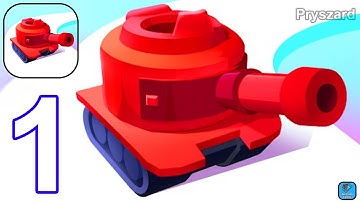 Tanks & Merge - Gameplay Walkthrough Part 1 Level 1-15 Tank Army Commander Merge Defense iOS,Android