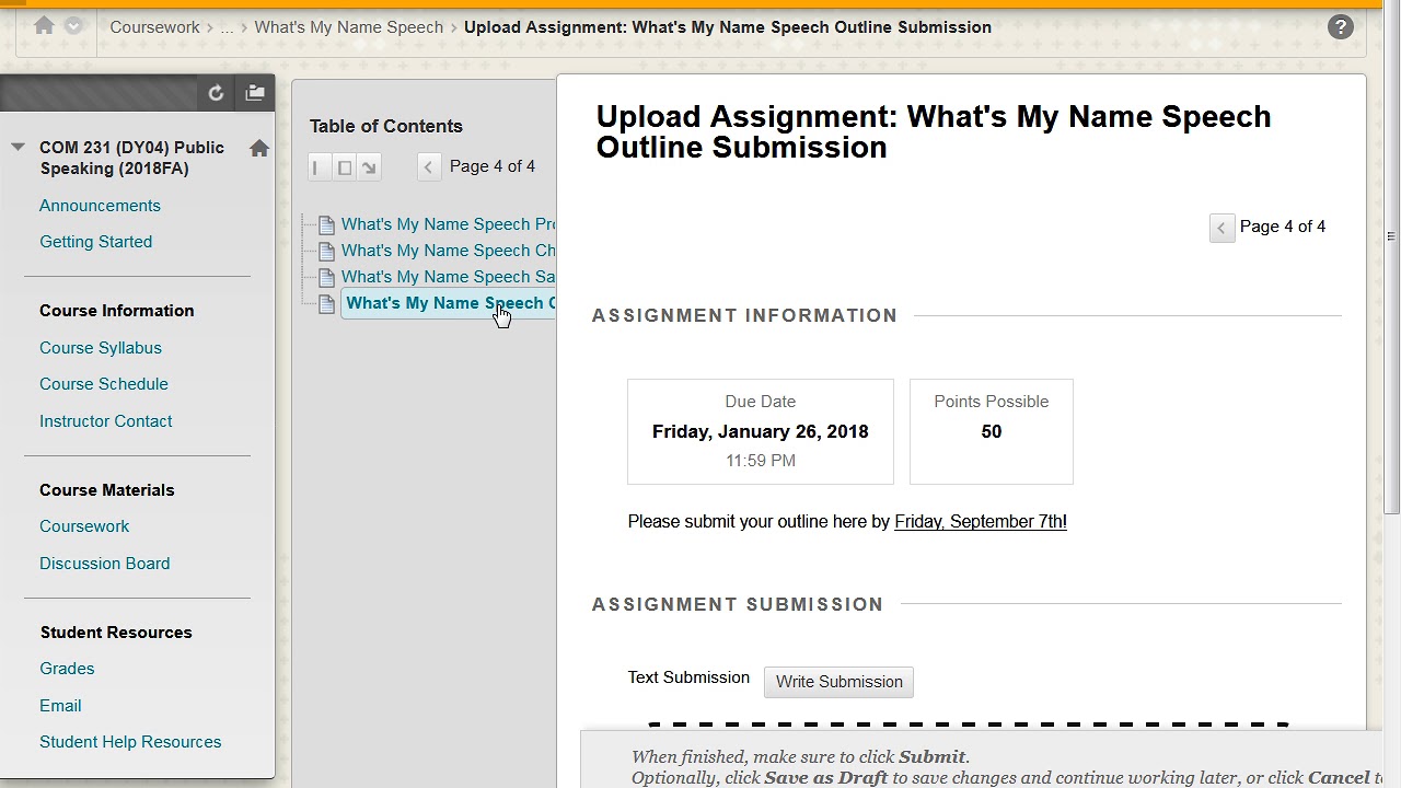 Submitting assignment video - YouTube