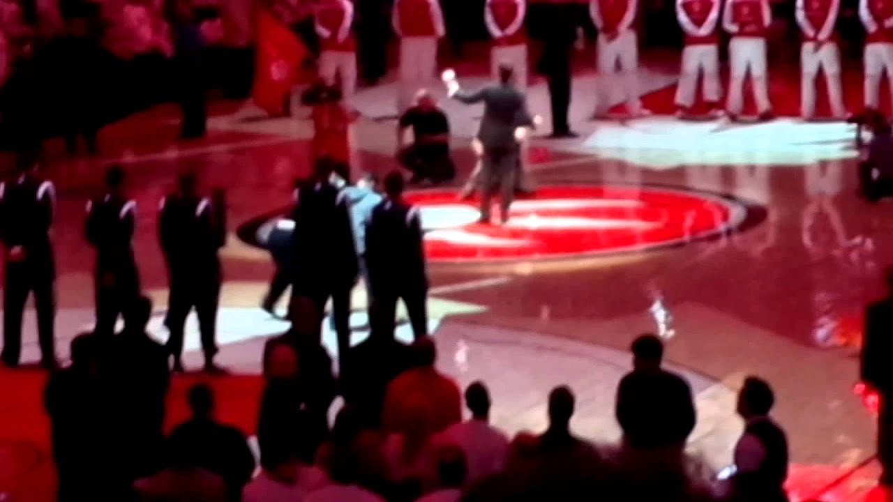 Fans take over national anthem for the Toronto Raptors 5th game.