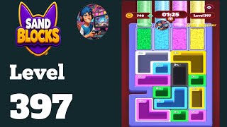 Sand blocks drop puzzle level 397 Hard level solution and walkthrough 