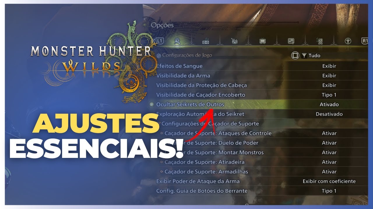 Configurações Essenciais para Jogar Monster Hunter Wilds - YouTube