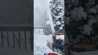 Blow snow away, Cleaning the balcony #snowblower #snow #canada #winter #snowstorm