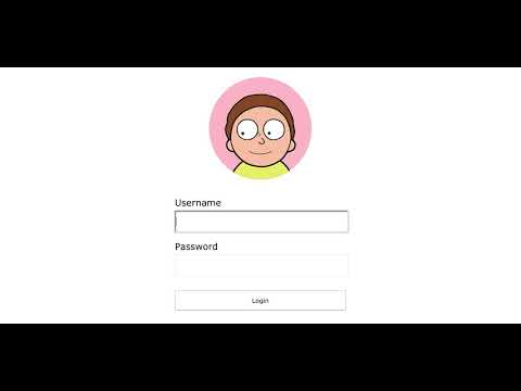 Gimmicky login animation: Rick and Morty