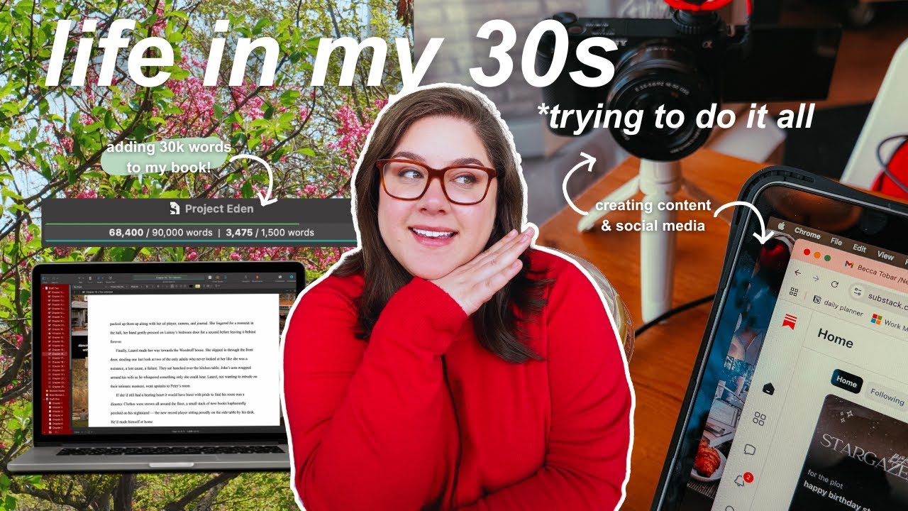 life in my 30s 🌱🌻 juggling a 9-5, writing 30k words in a month ...