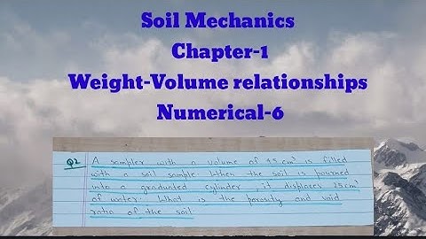 #6 numerical of void ratio and porosity || weight volume relationships || soil mechanics ||