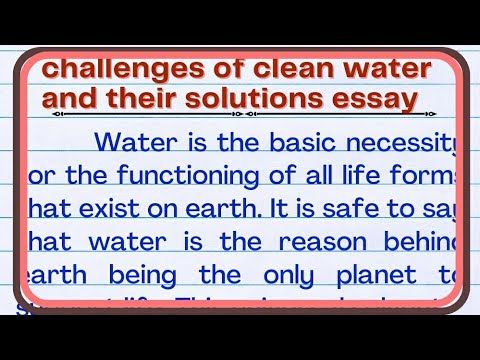 essay on challenges of clean water and their solutions