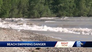 Big waves, dangerous currents lead to beach swimming warning