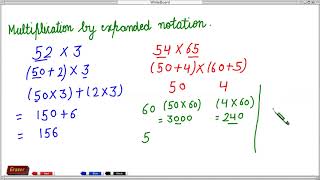 Multiplication by expanded notation