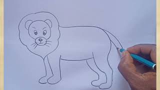 how to draw lion drawing easy step by step@Aarav Drawing Creative