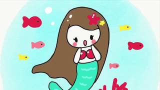 人魚のイラスト Illustration Of Mermaid 簡単かわいいイラストレッスン41 Youtube