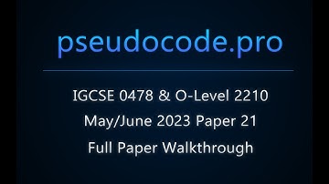 [Solved Past Paper] May/June 2023 Paper 21 IGCSE 0478 | O-Level 2210