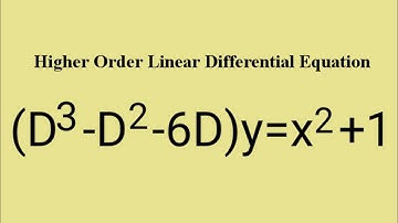 (D^3-D^2-6D)y=x^2+1 #HigherOrderLinearDifferentialEquations L841