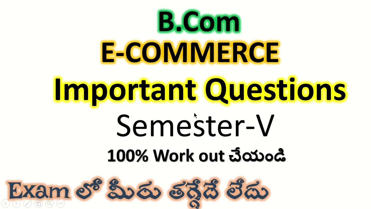 E commerce important questions 